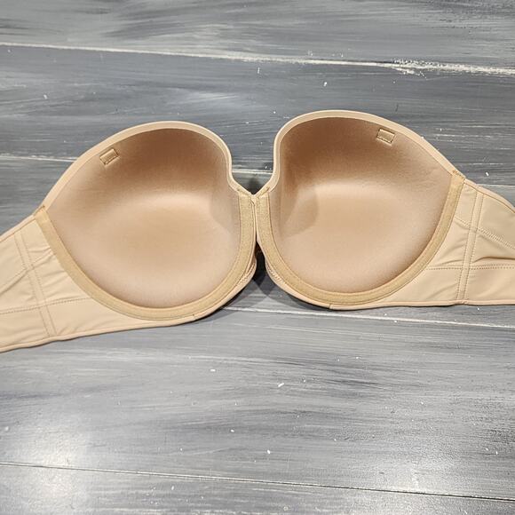 Calvin Klein Naked Glamour Strapless Push-Up Bra 36DD QF5677 Beige - Picture 5 of 12